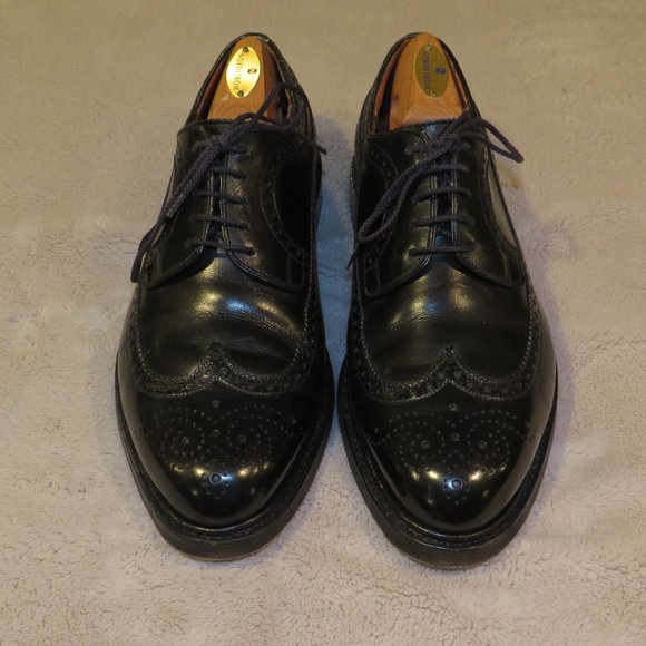 JM Weston 576 Long Wingtip Black Boxcalf Leather Men's Derby US 10 D UK 9 D - Picture 1 of 10